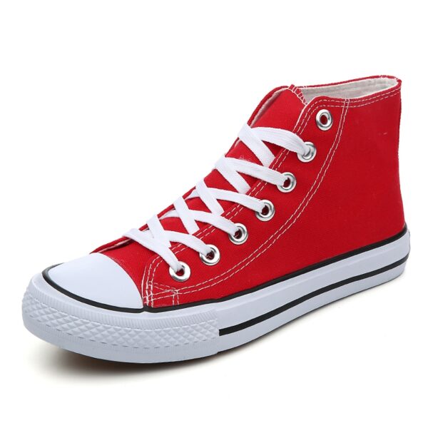 Canvas Sneakers High Lace Up Casual Walking Shoes-6637